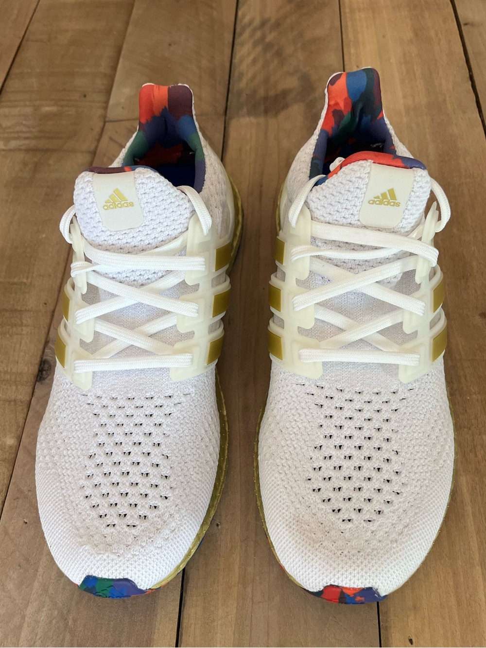 Adidas UltraBoost 5.0 DNA Title IX White Gold Women’s Running Shoes Size 8